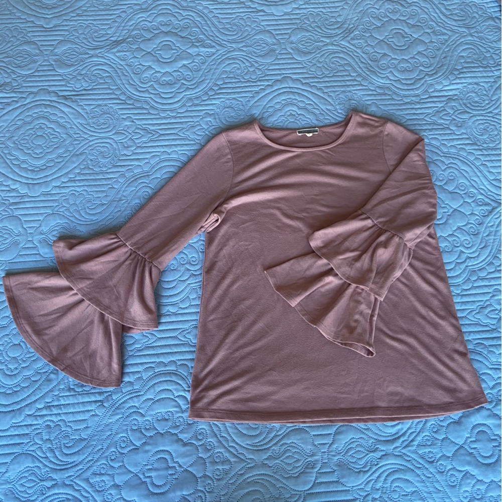 Pleione Bell Sleeve Pink Blouse